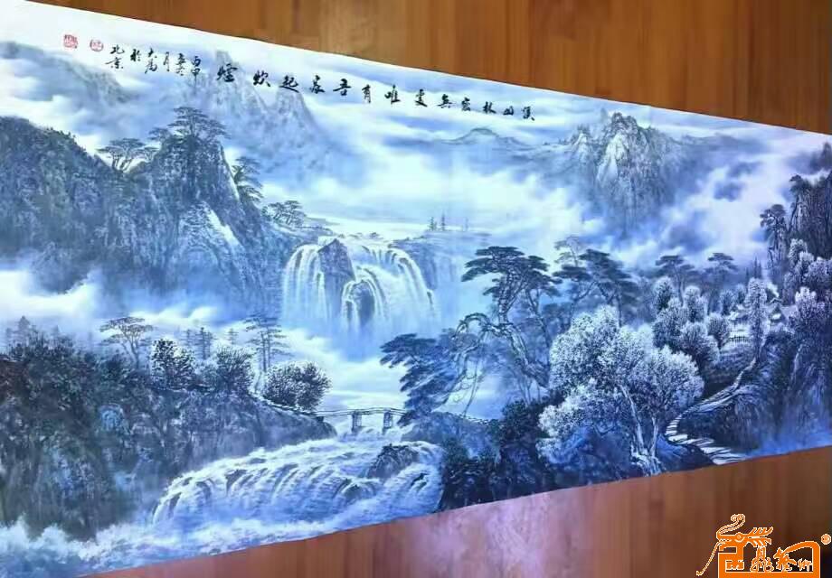 青花系列山水作品